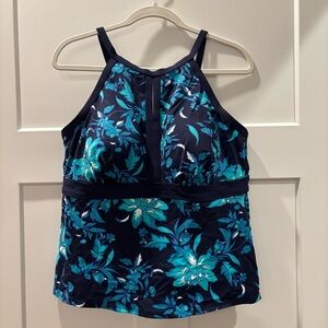 Land’s End High Neck Modest Tankini Top